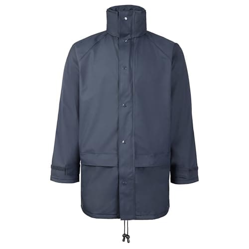 Image of Fort Flex Waterproof Jacket - Size Medium, Navy - 10,000mm Waterproof, Windproof, Tear-Resistance For-Tex Fabric with Welded Seams - with Concealed Hood & Large Pockets - Mens Winter Coat