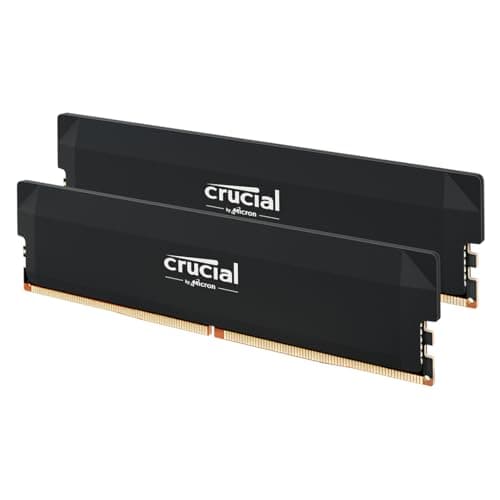Image of Crucial Pro DDR5 RAM 32GB Kit (2x16GB) 6000MHz CL36, Overclocking Gaming, Intel XMP 3.0 / AMD EXPO, Computer Memory (PC), Black - CP2K16G60C36U5B