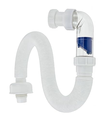 Image of DRELD Waste Pipe 32mm to 32mm, Flexible Sink Plumbing Pipe Wall and Floor Drain Outlets, Odour-Proof Drain Waste Trap Hose for Kitchen Sinks, Bathroom Basins, Shower Traps, Washing Machines