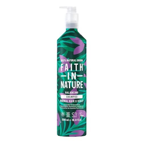 Image of Faith In Nature - Natural Shampoo Aluminium Bottle - Vegan & Cruelty Free, No SLS or Parabens - 500ml, Lavender & Geranium