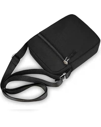 Image of Veyarien Small Crossbody Phone Bags, Women's Cross-body Bags Small Mobile Phone Wallet Travel Passport Bag, Mini Shoulder Purse with Long Strap for Girls Women Ladies (Black)