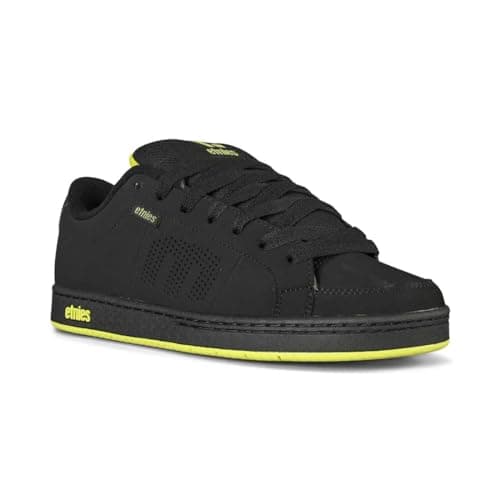 Image of Etnies Kingpin - Classic Skate Heritage Fashion Style with on-Trend Puffy Look, Reinforced Cupsole - Black/Green/Black - 9