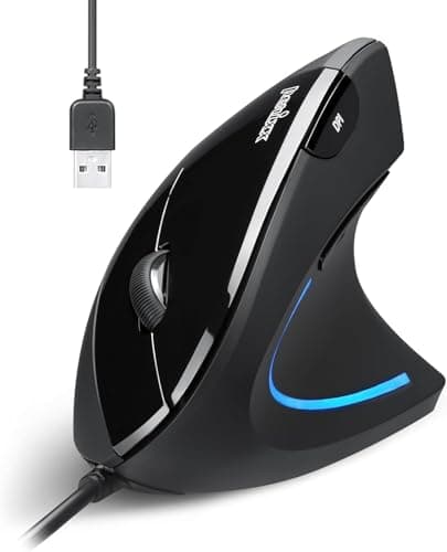 Image of Perixx PERIMICE-513 Wired Ergonomic Vertical Mouse - 1000/1600 DPI - Right Handed - Recommended with RSI User