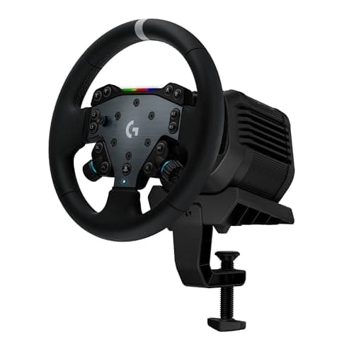 Image of Logitech G RS50 System, 3-Piece Sim Racing Steering Wheel Setup - base with 8 Nm Direct Drive, RS Wheel Hub,13 Buttons and RS Round Wheel 11–inch - For PS5/PS4/PC - Black