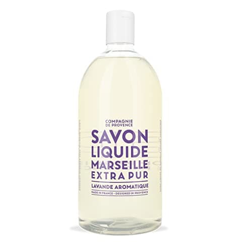 Image of Compagnie de Provence® Aromatic Lavender Liquid Soap 1 Litre Refill Size Lavender Fragrance Gentle, Effective and Soothing