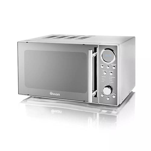 Image of Swan Digital Solo Microwave with 10 Power Levels, 800 Watt, 20 Litre, Silver, SM3080LN