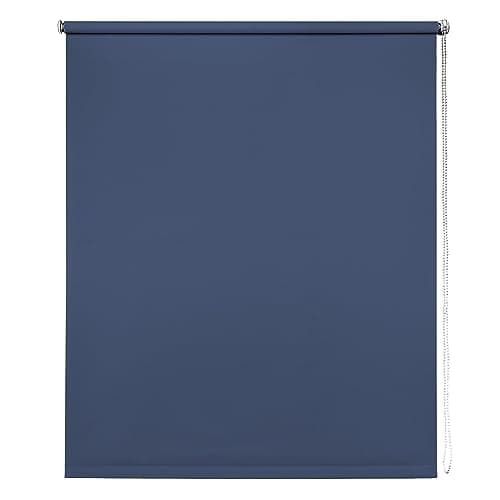 Image of Thermal Blackout Blinds, Navy 160cm (62.99"), 165cm Drop - Blackout Roller Blinds For Inside and Outside Recess Fitting - Window Blinds of Multiple Colours and Sizes by New Edge Blinds