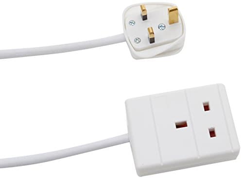 Image of PRO ELEC PEL00898 1 Gang Extension Lead 1m, White