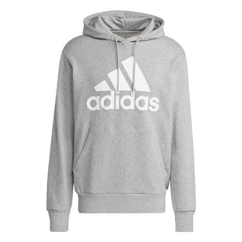 Image of adidas Men's Essentials French Terry Big Logo Hoodie, Medium Grey Heather, L