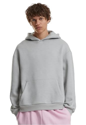 Image of Build Your Brand Men's Hooded Sweatshirt, Light asphalt, M