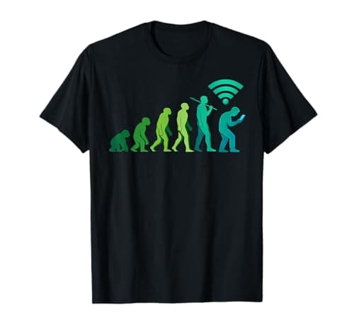 Image of Primitive to WiFi Funny Tech Evolution Design T-Shirt