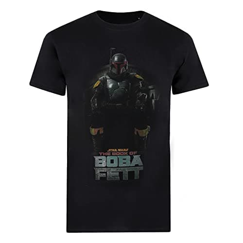 Image of Cotton Soul Star Wars Book of Boba Fett Poster, Unisex T Shirt, Black, 5XL