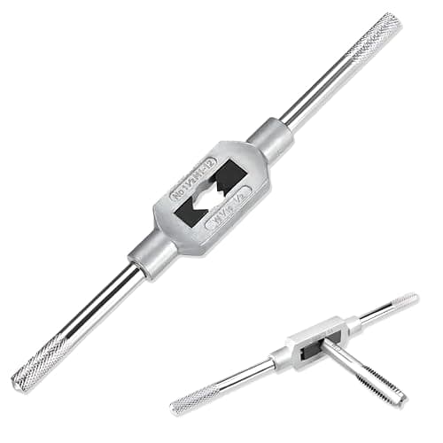 Image of Artomnivera Adjustable Tap Wrench Handle for Metric M1-M12 & W1/16-1/2 Taps, Thread Tap Holder Reamer Hand Tapping Tool, Zinc Alloy Hand Tapping Tool with Tap Extractor Function for Machinist Repair
