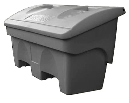 Image of BritishBins Deluxe Grey 400 ltr Rock Salt Storage Bin Grit Dispenser Plastic Box Container