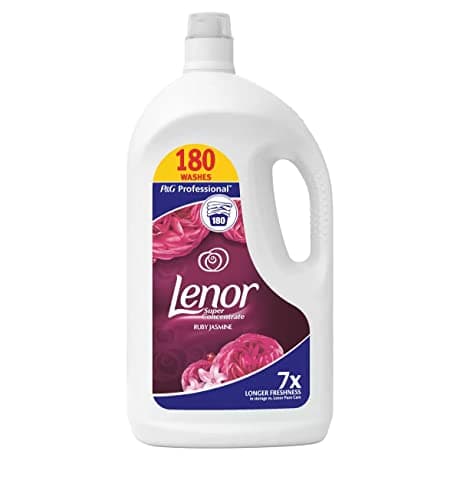 Image of Lenor Ruby Jasmine 3.6Litre 180 Washes Laundry Super Concentrate Fabric Conditioner