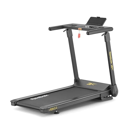 Image of Reebok i-Run 5.0 Folding Treadmill with Powerful 2.0HP Peak Motor, 15kph Top Speed, 12-Level Power Incline & Compact Footprint, No Assembly Required. Zwift & Kinomap Compatible, Cushioned Running Deck