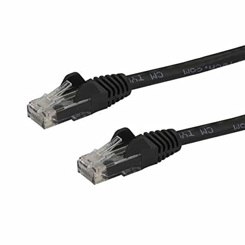 Image of StarTech.com 5m CAT6 Ethernet Cable - Black CAT 6 Gigabit Ethernet Wire -650MHz 100W PoE++ RJ45 UTP Category 6 Network/Patch Cord Snagless w/Strain Relief Fluke Tested UL/TIA Certified (N6PATC5MBK)