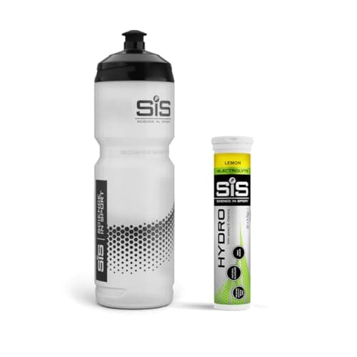 Image of SIS Clear Sports 800ml Drinks Bottle and 1 Tube of Hydro Electrolyte Tablets (20 Tabs) Bundle - Effervescent Hydration (800ml Bottle / 1 x Tube, Lemon)