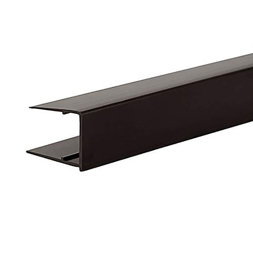Image of 16mm SNAPA Polycarbonate End Closure Roof Sheet U-Profile Drip End Trim - 2.1m, Chocolate Brown