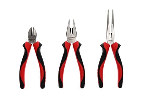 Image of GEDORE red Pliers set, Tool set with combination pliers/side cutter/telephone pliers, R28002003