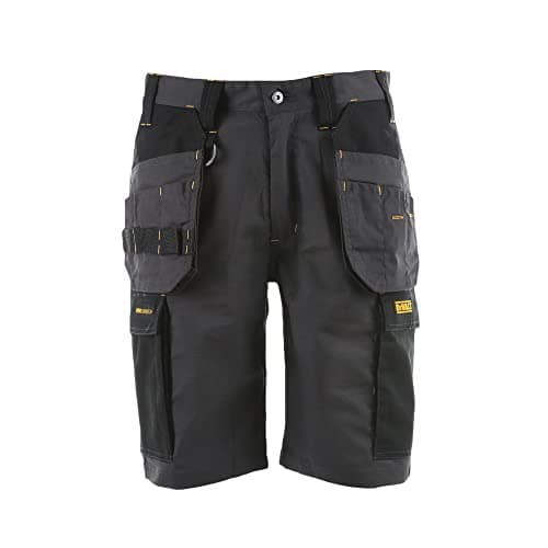 Image of DEWALT High Point Men's Pro-Stretch, Slim Fit, Holster Pocket Work Shorts, Grey/Black, W34