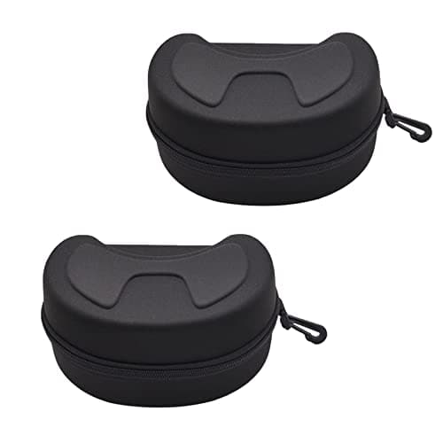 Image of SUNTRADE Large Hard Sports Glasses Case, Snow Goggles Box, Sports Glasses Storage Holder, Protective Goggle Case，2pcs (Black)