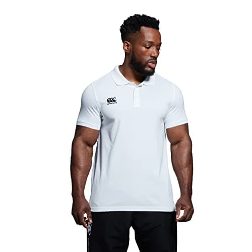 Image of Canterbury Men's Waimak Cotton Polo Shirt | Rugby Shirt | Casual Polo Shirt, White, XL