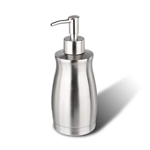 Image of Stainless Steel Dispenser, ARKTEK Hand Soap Dispenser with Pump, Refillable Shampoo Lotion Bottle for Bathroom, Countertop, Kitchen, Laundry Room, 13.5oz, Sliver, Anti-Rust, Leak-Proof
