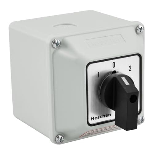 Image of Heschen Universal Rotary Cam Selector Changeover Switch SZW26-20/D303.3D-BX 660V 20A 3 Position 3 Phase 12 Terminals CE with Master Switch Exterior Box LW28-20/4 (Bigger Box)