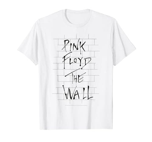 Image of Official Pink Floyd The Wall Classic Rock Band Music T-Shirt, Men, White, X-Large