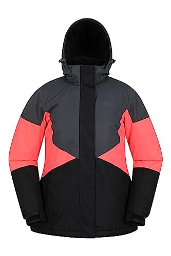 Image of Mountain Warehouse Moon Womens Ski Jacket - Snowproof, Adjustable Hood - Ideal For Sports, Skiing, Snowboarding Bright Pink Women's Size 12