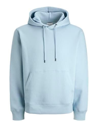 Image of JACK & JONES Mens Jjestar Basic Sweat Hood Noos, Celestial Blue, XXL UK