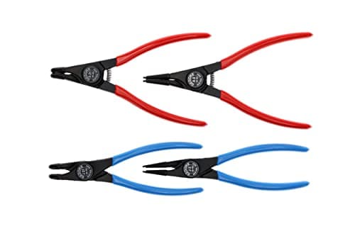 Image of GEDORE 4-pc. Circlip pliers set, Tool set for inner and outer circlips, Straight and 90° angled, S 8000