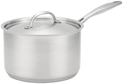 Image of Stellar Profile Matte 20cm Saucepan – 3.25L Matte Stainless Steel 18/10 Cooking Pan, Induction Suitable, Dishwasher Safe