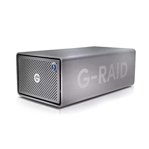 Image of SanDisk Professional 12TB G-RAID 2, Enterprise-Class 2-Bay Desktop Drive, 7200RPM Ultrastar drive inside, Thunderbolt 3, USB-C, HDMI Port, Hardware RAID