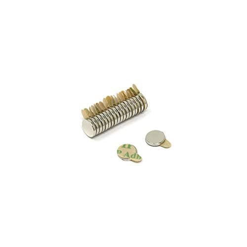 Image of N35 Neodymium Easypeel Adhesive Magnet for Arts, Crafts, Model Making, DIY, Hobbies and Packaging - 6mm dia x 1mm - 0.33kg Pull - North - Pack of 20