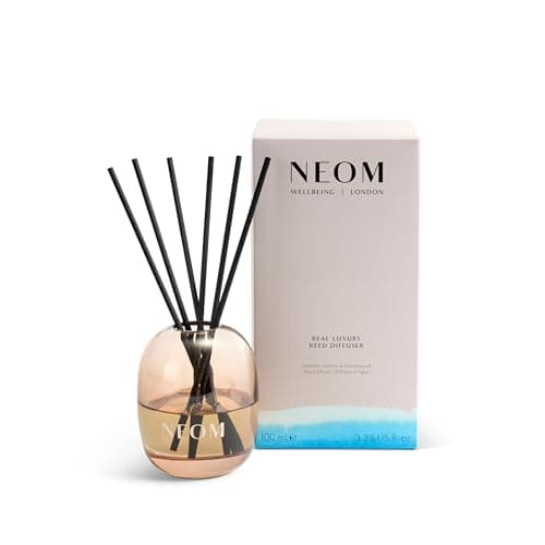 Image of NEOM Real Luxury Reed Diffuser,100ml | Lavender, Jasmine & Sandalwood I 100% Natural Fragrances I Last up to 12 weeks I Refillable and Reusable