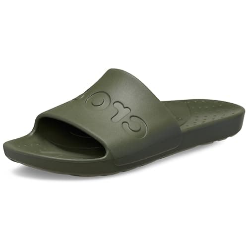 Image of Crocs Mens Slides, Army Green, 10 UK Men