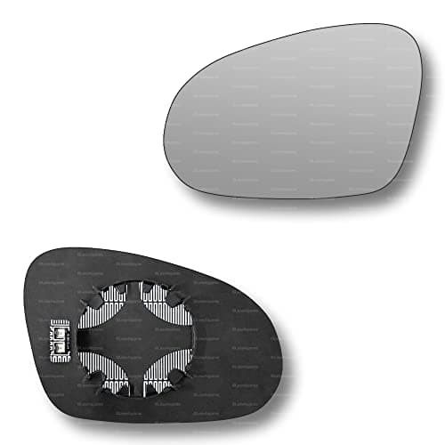 Image of Less4spares Replacement Wing Mirror Glass Left Compatible with VW Passat 2005-2010 CLIP-ON Passnager Near Side N/S Heated Convex