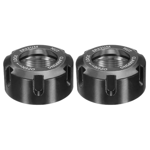 Image of sourcing map ER32-UM(M40) Type Collet Clamping Nut with Dynamic Balance Holes 40Cr Alloy Steel for CNC Machine Chuck Holder Milling Tools Lathe, Black