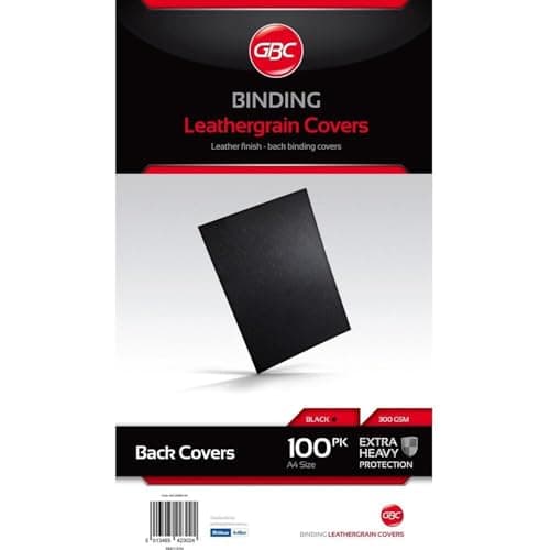 Image of GBC Antelope Binding Covers Leather-look Plain A4 Black Ref CE040010 [Pack of 100]