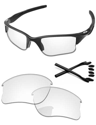 Image of PapaViva Replacement Lenses & Rubber Kits for Oakley Half Jacket 2.0 XL OO9154 62mm Sunglass HD Clear Non-polarized
