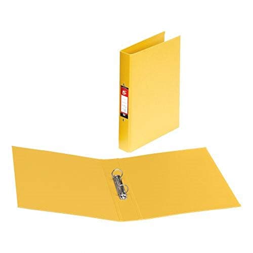 Image of 5 Star Office Ring Binder 2 O-Ring Size 25mm Polypropylene A4 Yellow [Pack 10]
