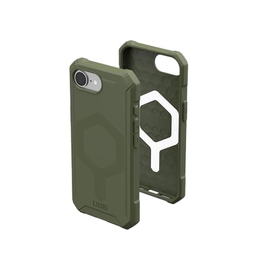 Image of URBAN ARMOR GEAR UAG Designed for iPhone 17e / iPhone 16e Case Essential Armor - Compatible with MagSafe Rugged Military Grade Drop Proof Protective Cover, Opaque Olive Drab