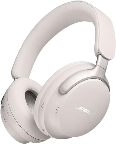 Image of Bose QuietComfort Ultra Bluetooth Wireless Noise Cancelling Headphones for music with Spatial Audio, Over-the-Ear Headphones with Mic, Up to 24 Hours of Battery Life, White Smoke