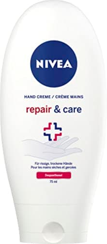 Image of NIVEA 3-in-1 hand cream (75 ml), rich skin cream with dexpanthenol for intensive care, hand care for very dry and cracked hands