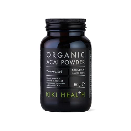 Image of KIKI Health 100% Raw Organic Acai Berry Powder Superfood | Responsibly Sourced Freeze-Dried Acai Berries | Nutrient-Rich Vegan-Friendly | Ideal for Smoothies Yogurt & Various Recipes - 50g