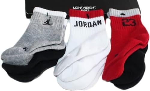 Image of Jordan Kids Legacy 6Pk Ankle Socks, Gym Red, 12/24 Months