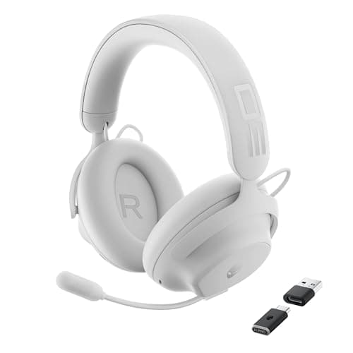 Image of Alienware Pro Wireless Gaming Headset - Wired/Wireless, Bluetooth 5.3, 15 Minute Fast Charging, Audio Output 20 Hz, Battery Talk Time (ANC on) Up to 24 Hrs (Bluetooth), Lunar Light