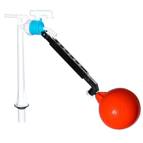 Image of SPARES2GO 1/2" Bottom Entry Valve Straight Toilet Cistern Filling Inlet 4 1/2" Ball Float Kit